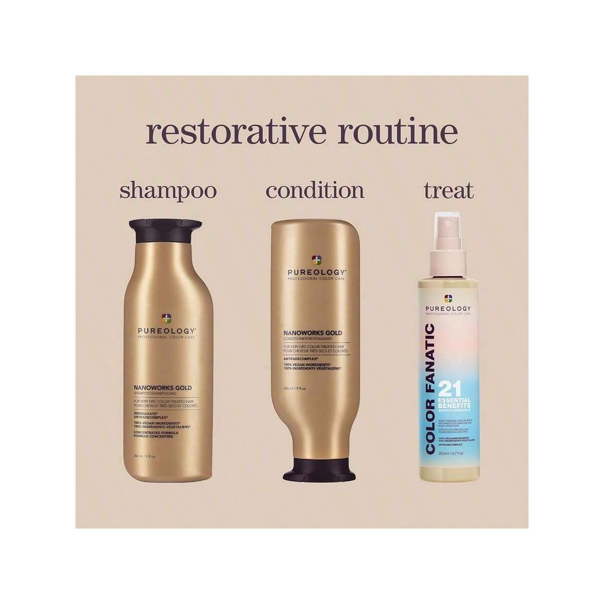 Pureology Nanoworks Gold Shampoo 1000ml\u002F33.8oz Hydrating & Smoothing Formula, Preps Hair For Styling, Controls Frizz And Adds Shine, Perfect For Daily Use, Ideal For Travel, Suitable For All Hair Types, Great For Dry, Frizzy, Or Unruly Hair