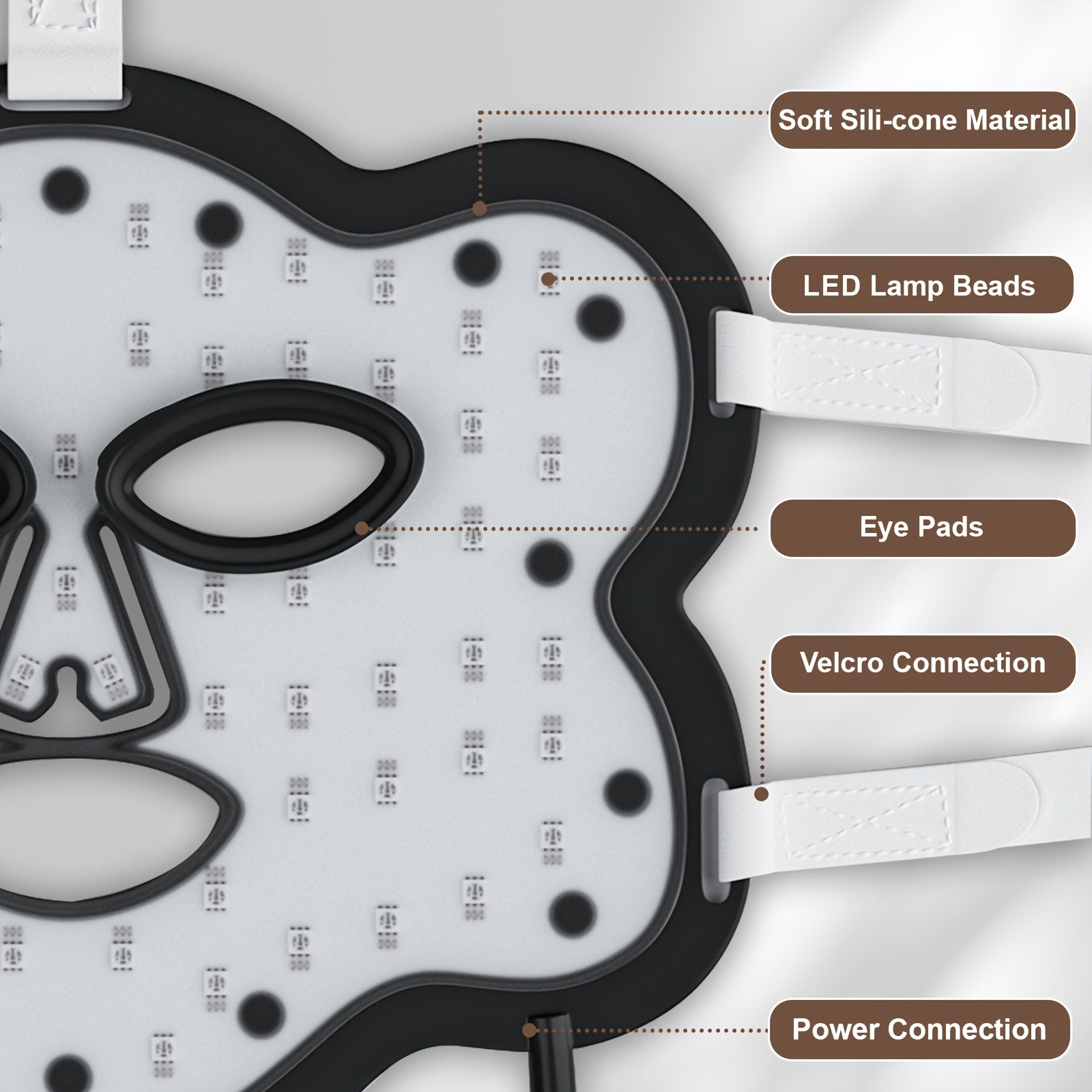 FDA Cleared Red Light Therapy Mask For Face And Neck - Silicone LED Facial Device To Reduce Wrinkles, Diminish Fine Lines And Brighten Skin Tone - Hands-Free Home Skincare System, Perfect Beauty Gift